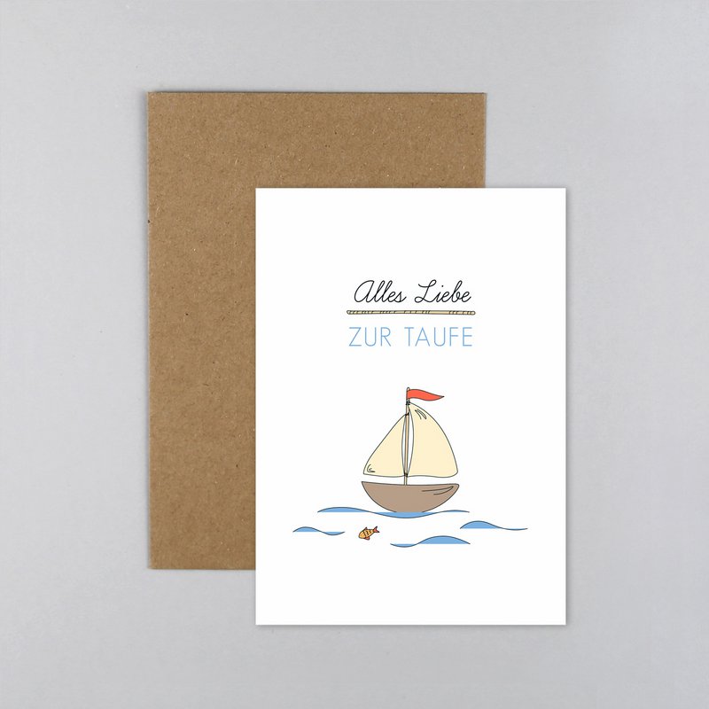 Taufkarte Boot Johannes