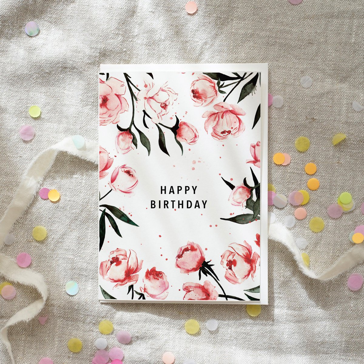 Wenskaart · Gefeliciteerd met je verjaardag | rozen