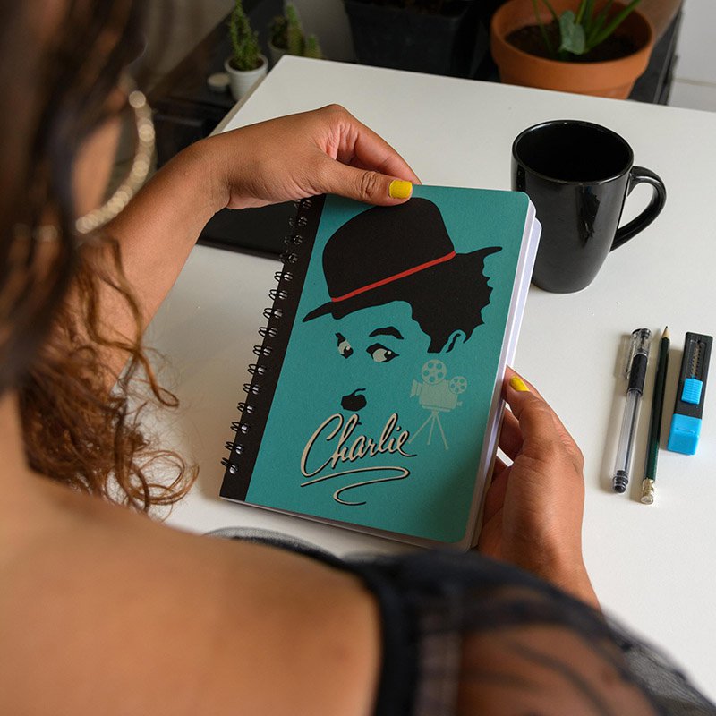 Charles Chaplin – Notizbuch A5, rautiert