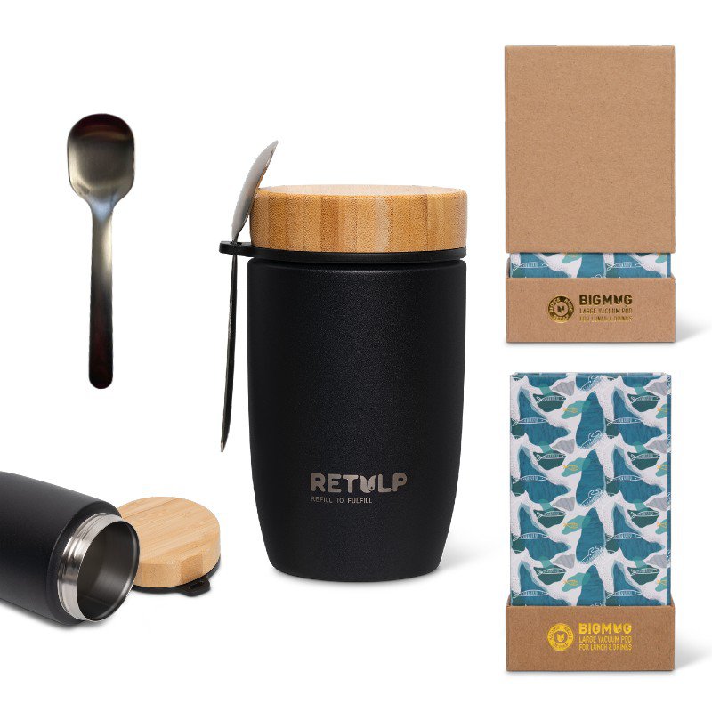 Food container Big Mug Food Pod 500ml Black