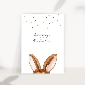 Karte Happy Ostern - Hasenohren (VE = 10 Stück)