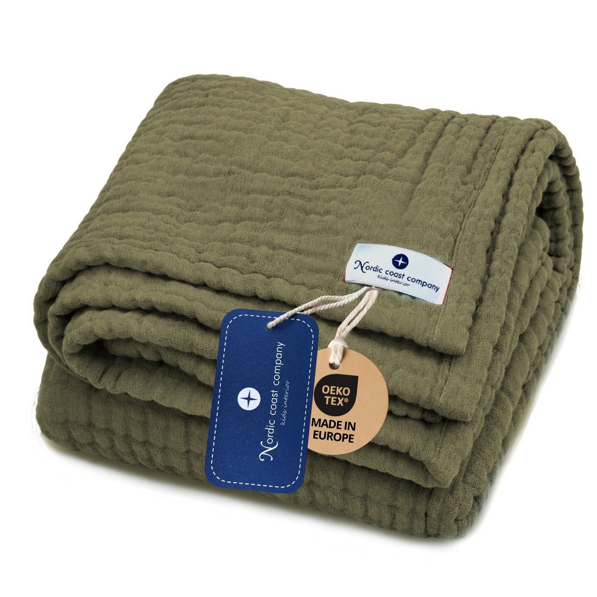 Olive 4 in 1 Muslin Baby Blanket