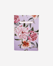 A5 notesbog i luksuriøse lilla blomster