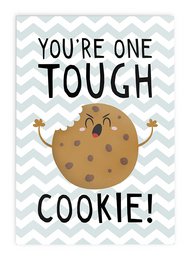 Carte de vœux Carte postale Carte de rétablissement // Kawaii You're One Tough Cookie !