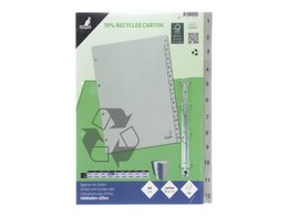 Onglet ECO Kangaro A4 chiffres 180gr carton gris 4r 12pcs FSC
