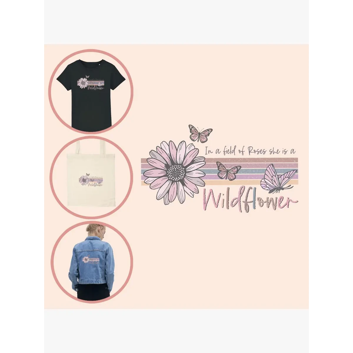 Kleidungstransfer Wildblume