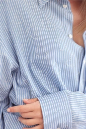 Camicia e cuori a strisce di cotone