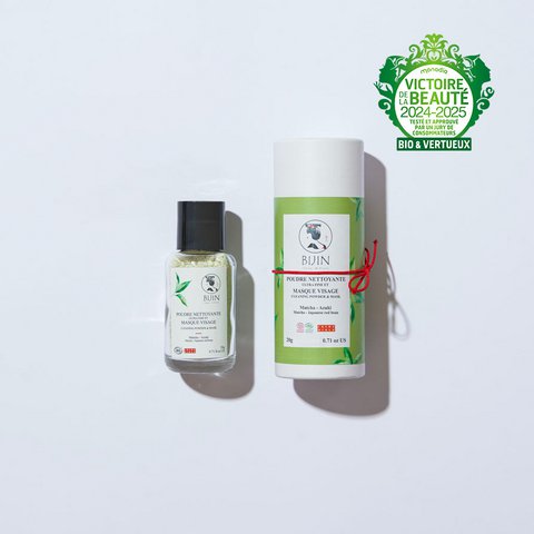 Biologische matcha-poederbehandeling - 2 in 1 masker en gezichtsreiniger