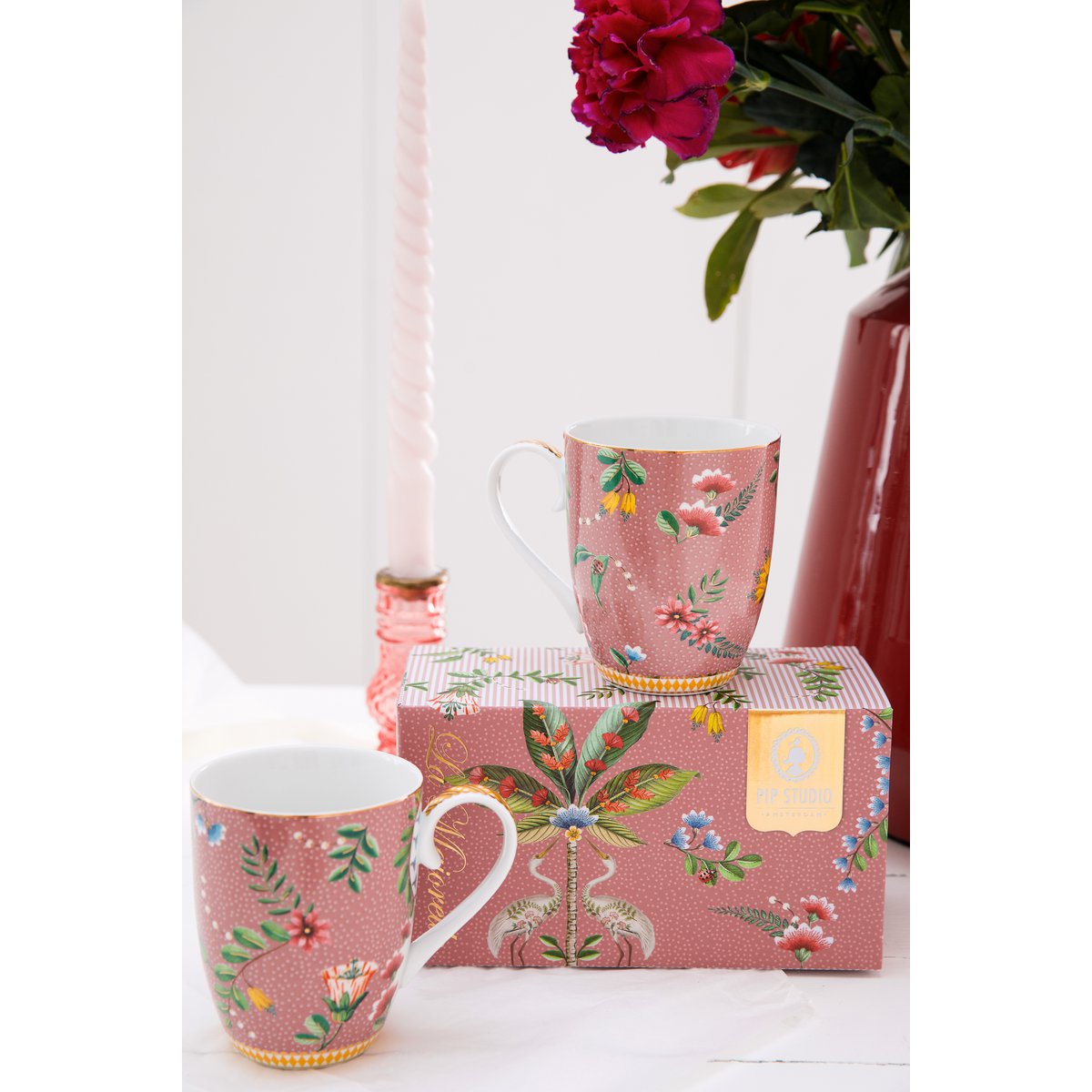 Set/2 Mugs Large La Majorelle Pink 350ml