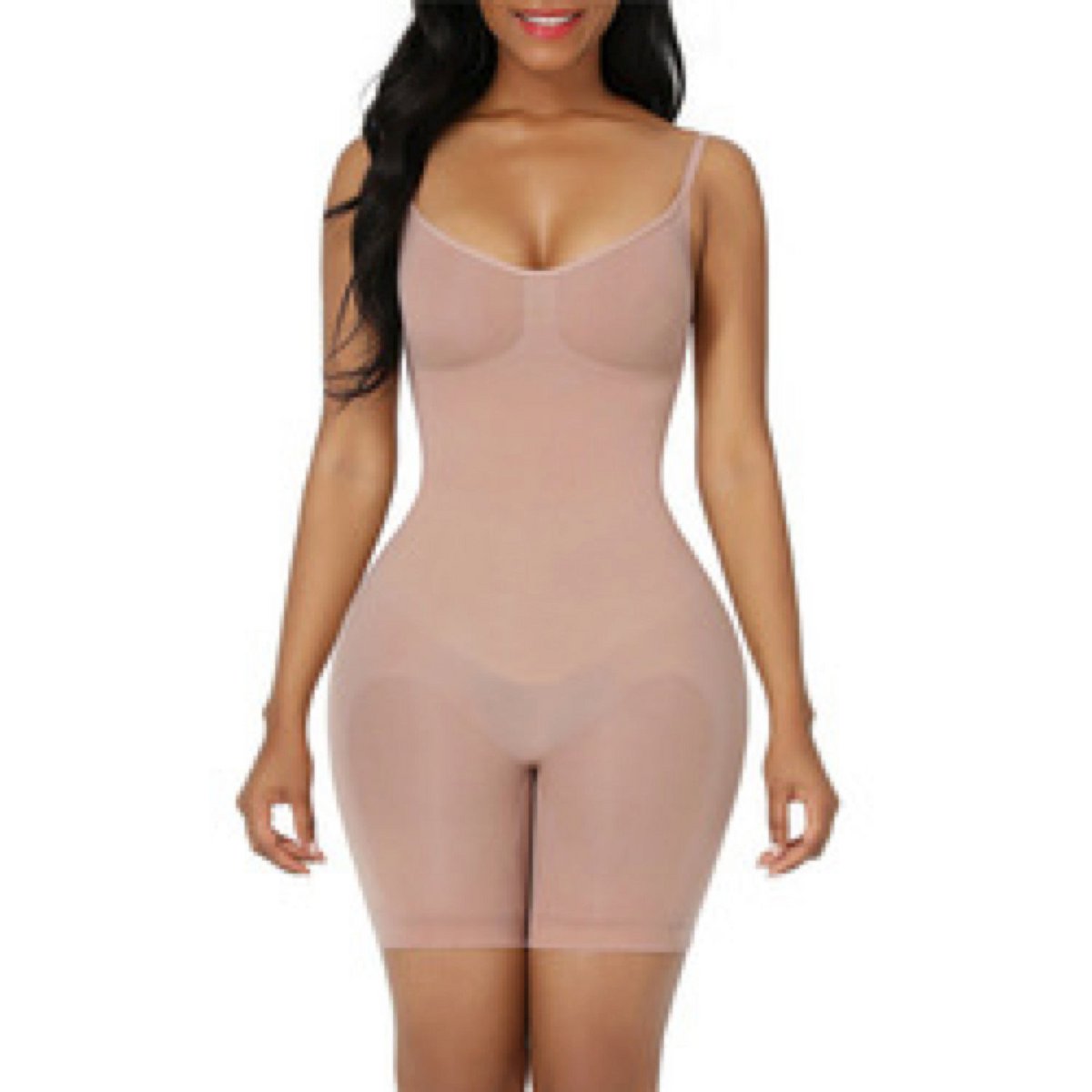 Sculpting Bodysuit Shapewear - Mid Thigh - Nude