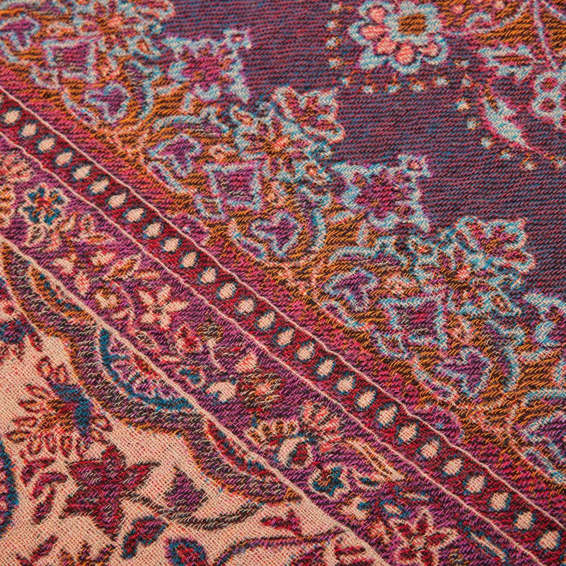Oosterse rode FARAH plaid