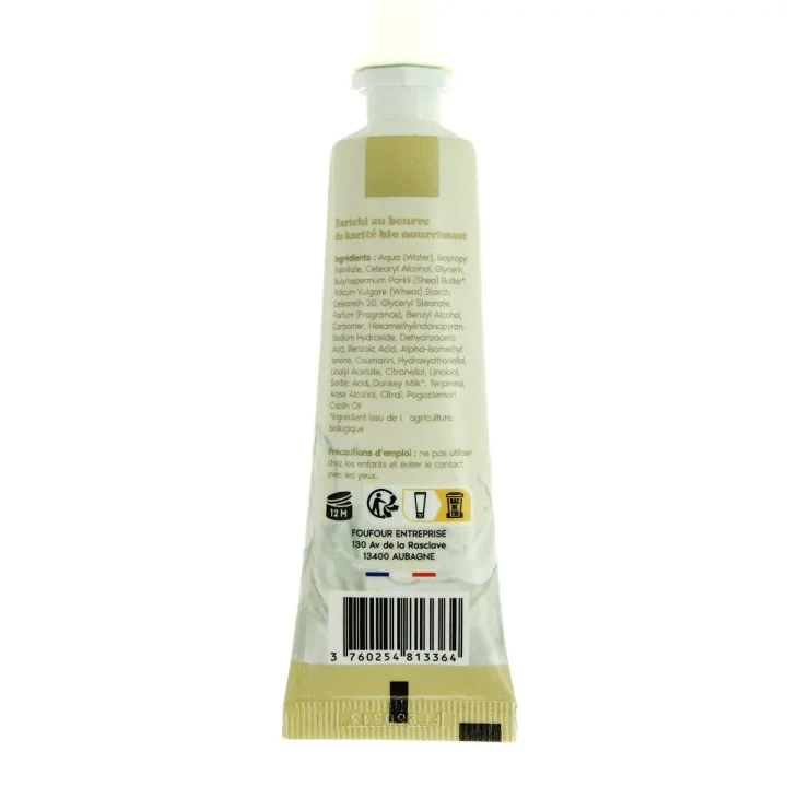 6x Crema mani Lait d'anesse 30ml - Crema mani al latte d'asina e burro di karitè - Sapone di Marsiglia