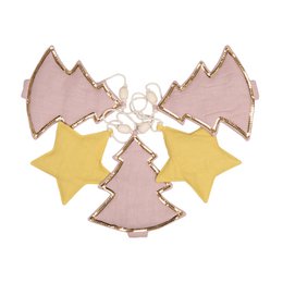 Guirlande en lin « Sapin de Noël rose »