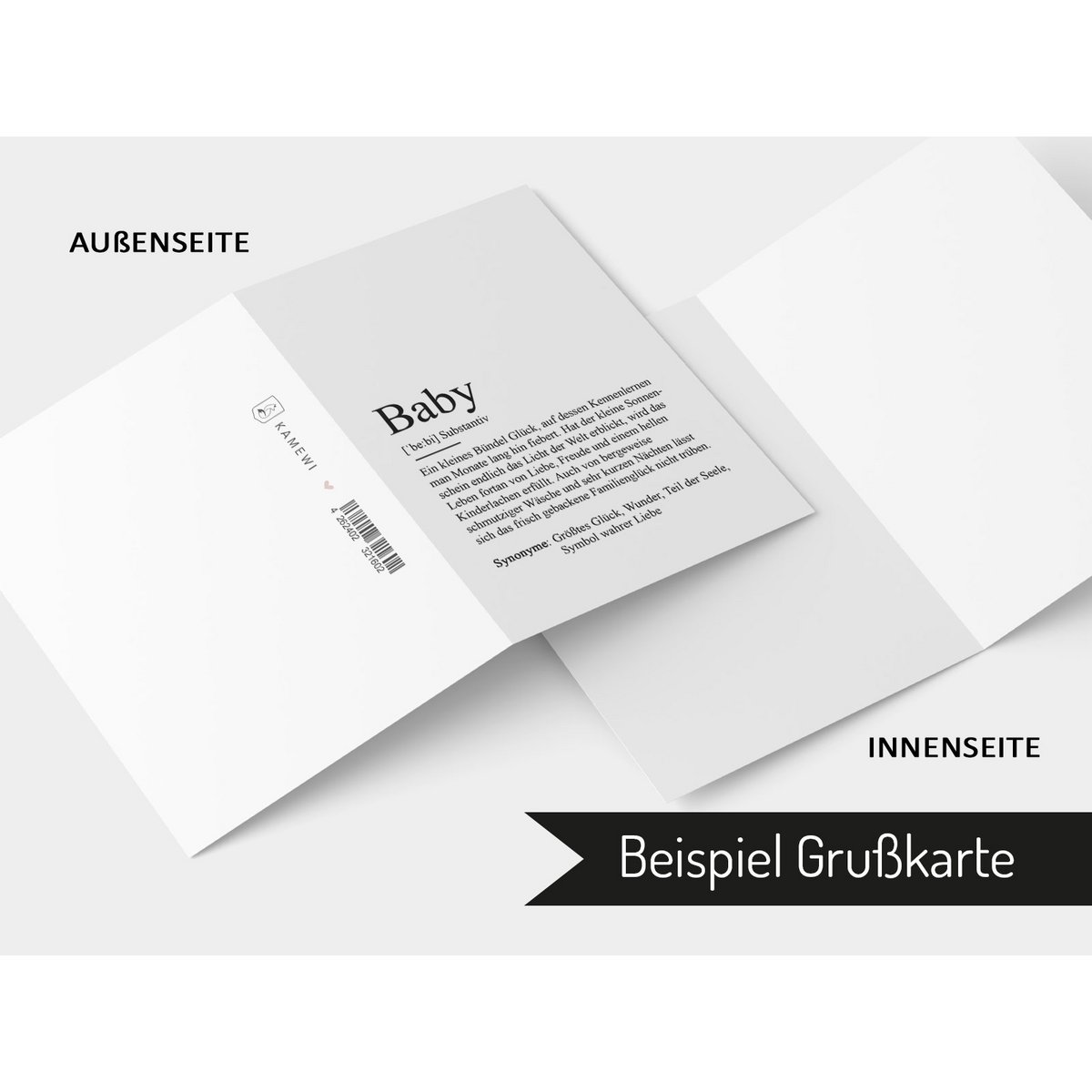 Definition "Baby" greeting card