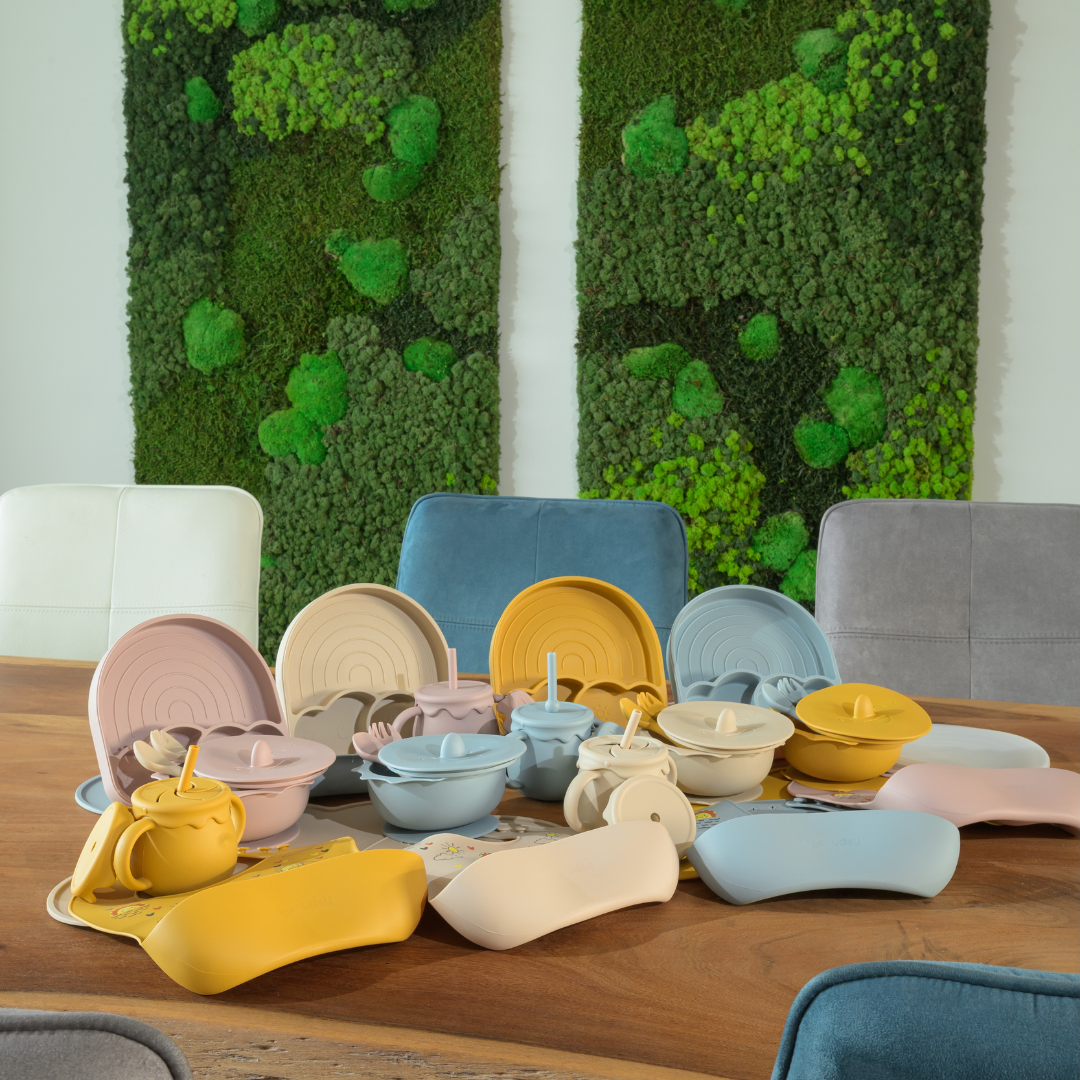 Baby bowl with suction cup – Clouds