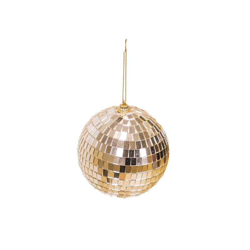 Christmas Decoration - Christmas Hanger - Discoball - Foam - Gold - 8x8x8cm