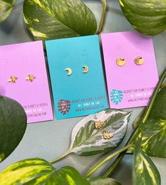 Moon golden studs