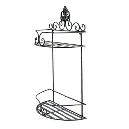 Wandregal 33x16x53 cm schwarzer Eisenwandregal