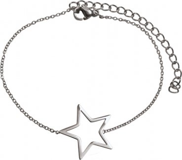 Armbånd stjerneåbent stål