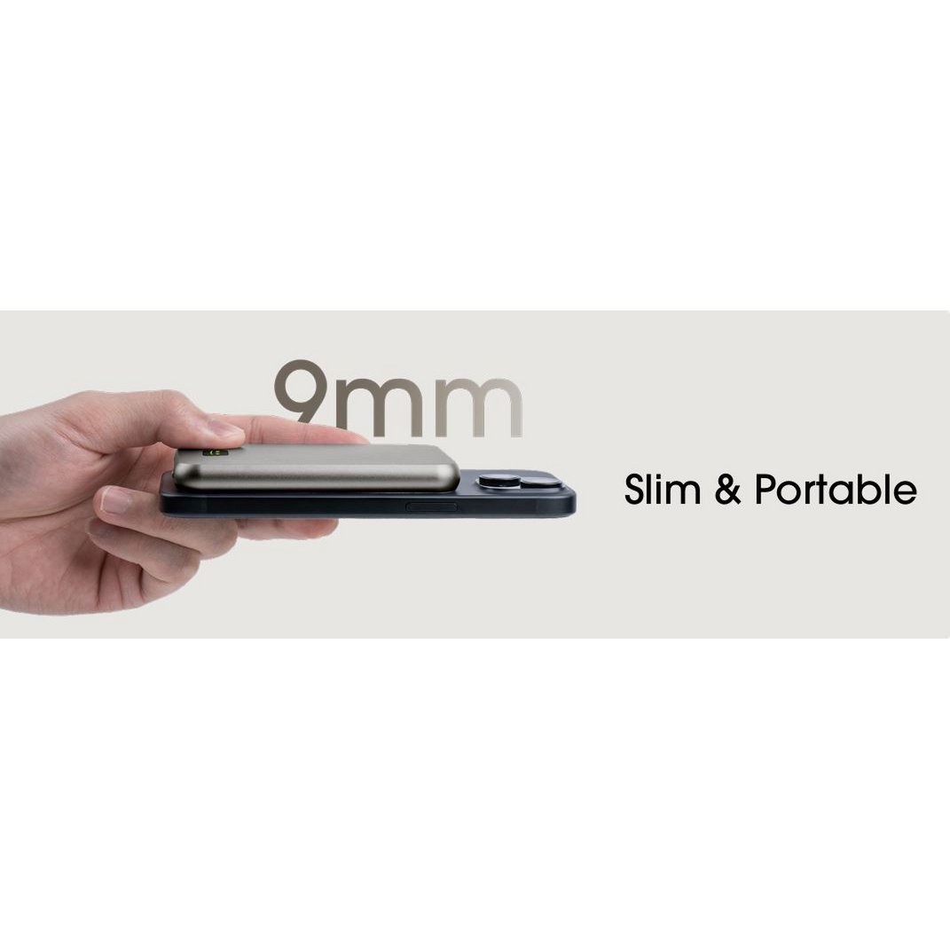 🔋 Smile Gan 100W - PowerBank 5000 Mah Wireless Magsafe with mirror 🔋