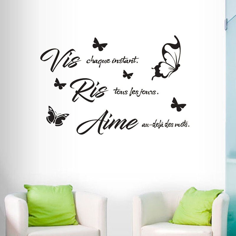 Lebe jeden Moment Wand Zitat
