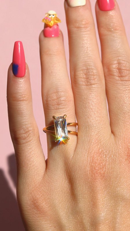 Ivanka - Baguette Crystal Ring Band