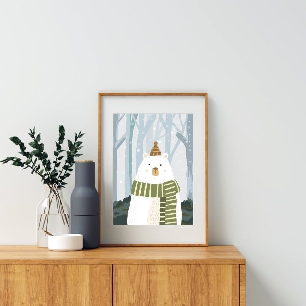 Oso en el bosque - Póster