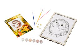 Hedgehog Paint by Numbers Kit for Kids A4 Canvas