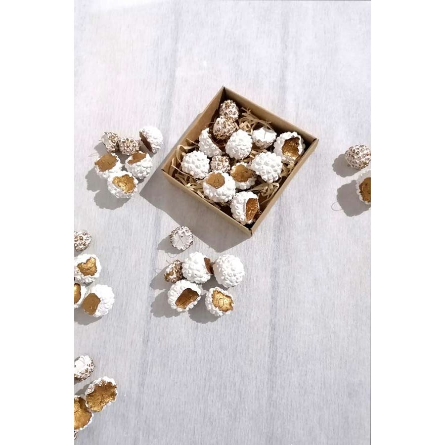 Ciondolo decorativo in gesso porcellanato, 10 pezzi