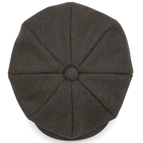 Flad kasket - brun
