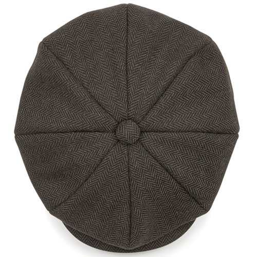 Flad kasket - brun