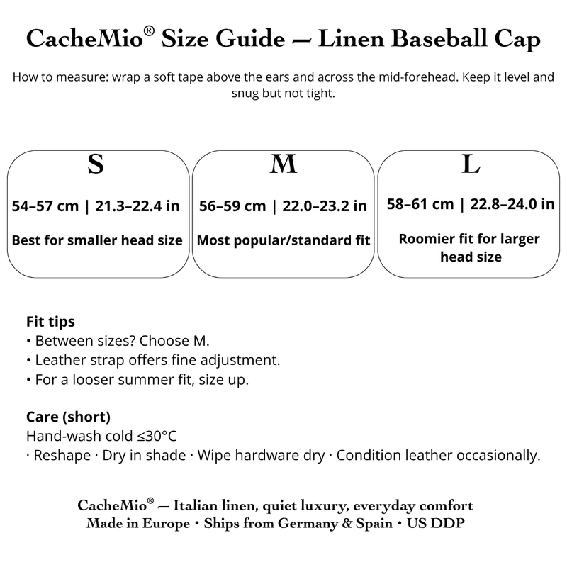 Gorra de béisbol de lino negro | Estructura suave minimalista | Sombrero de lino premium