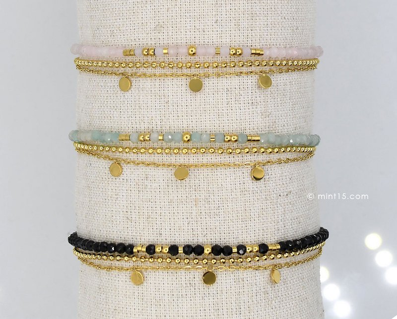 Armbånd 'Alexis' - Rose Quartz
