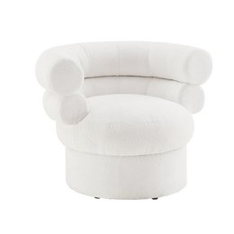 Sillón tejido boucle blanco