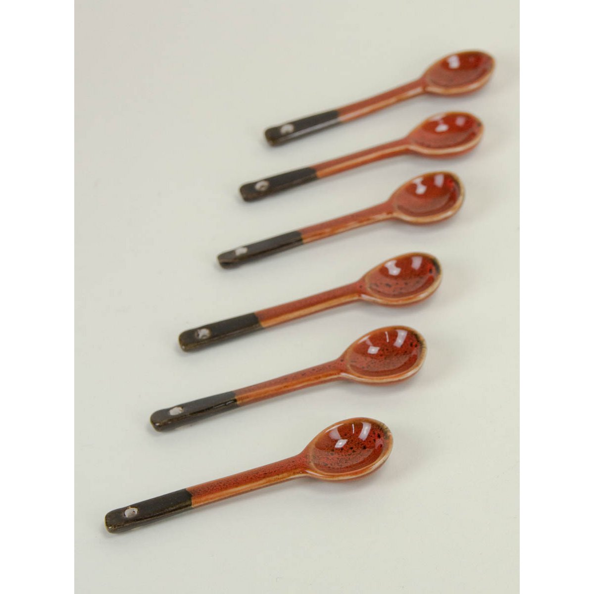 Set van 6 Laterite lepels van Hoa Bien