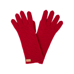 Wavy Knit Cashmere Gloves