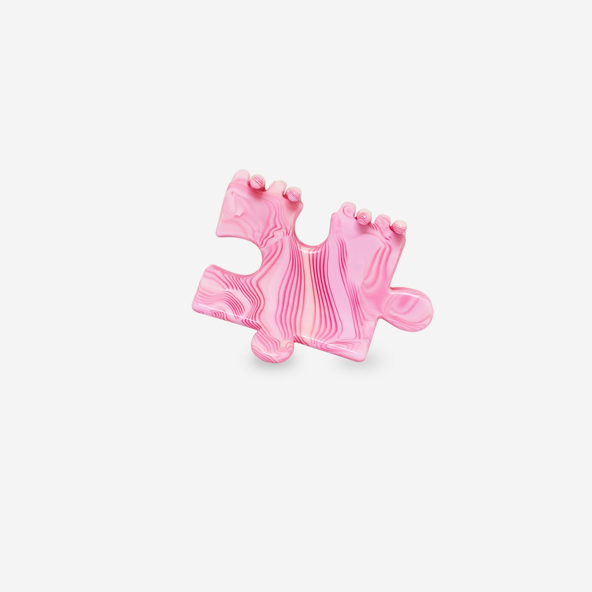 Hair Clip - Puzzle Pinky Ink