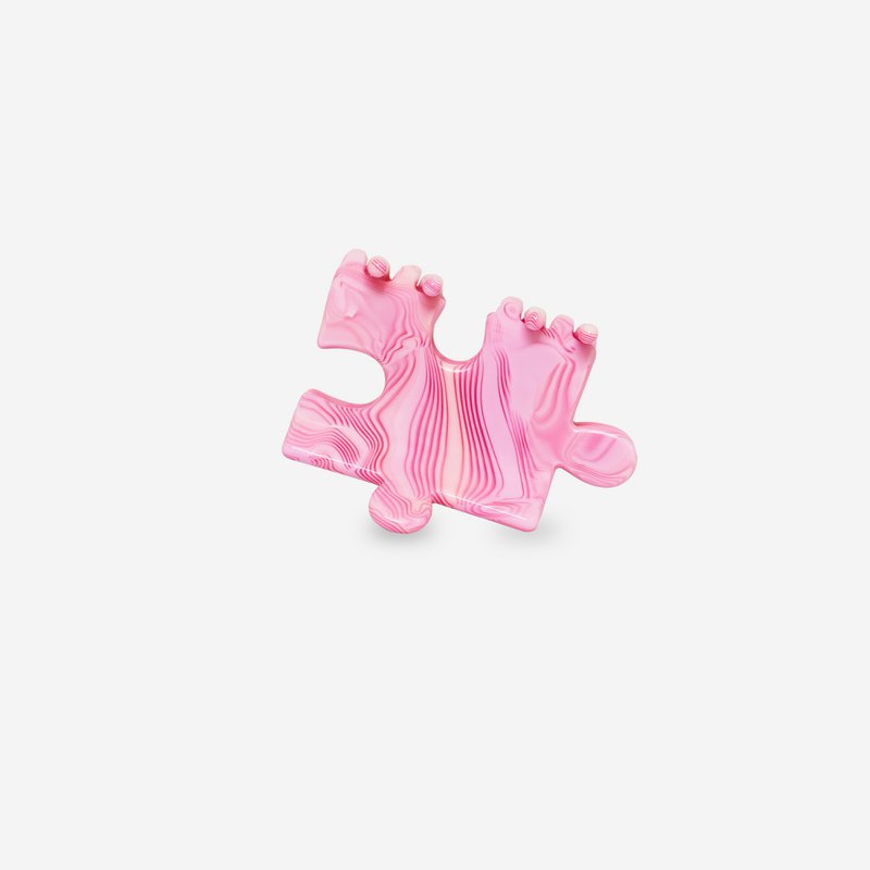 Hair Clip - Puzzle Pinky Ink