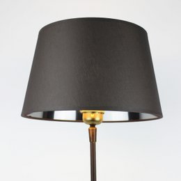 Lampenkap stof donkergrijs/binnenkant zilveren kap 25/20/15 cm