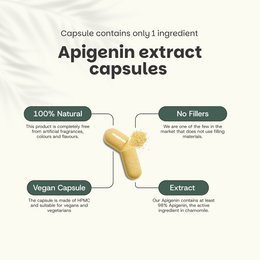 Apigenin-ekstraktkapsler 100 mg - 180 kapsler Valuepack
