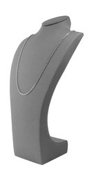 Biust (seria dekoracyjna Soft), pokryty PU, 26,5 cm, szary