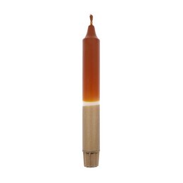 DIP DYE DINNER CANDLE BRAUN/WEISS/GOLD
