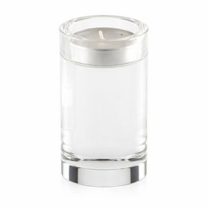HIGH ROUND GLASS CANDLE HOLDER H. 10 CM