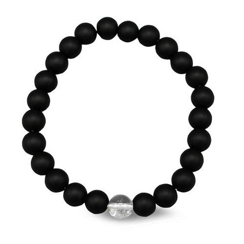 Bracelet Black with Invisible Stone