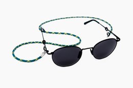 Wide handmade glasses strap EMERALD