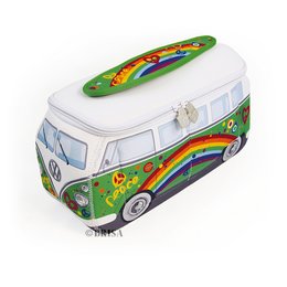 Volkswagen VW T1 Bus 3D Neopren Universal Taske, Stor - Love Bus/Grøn