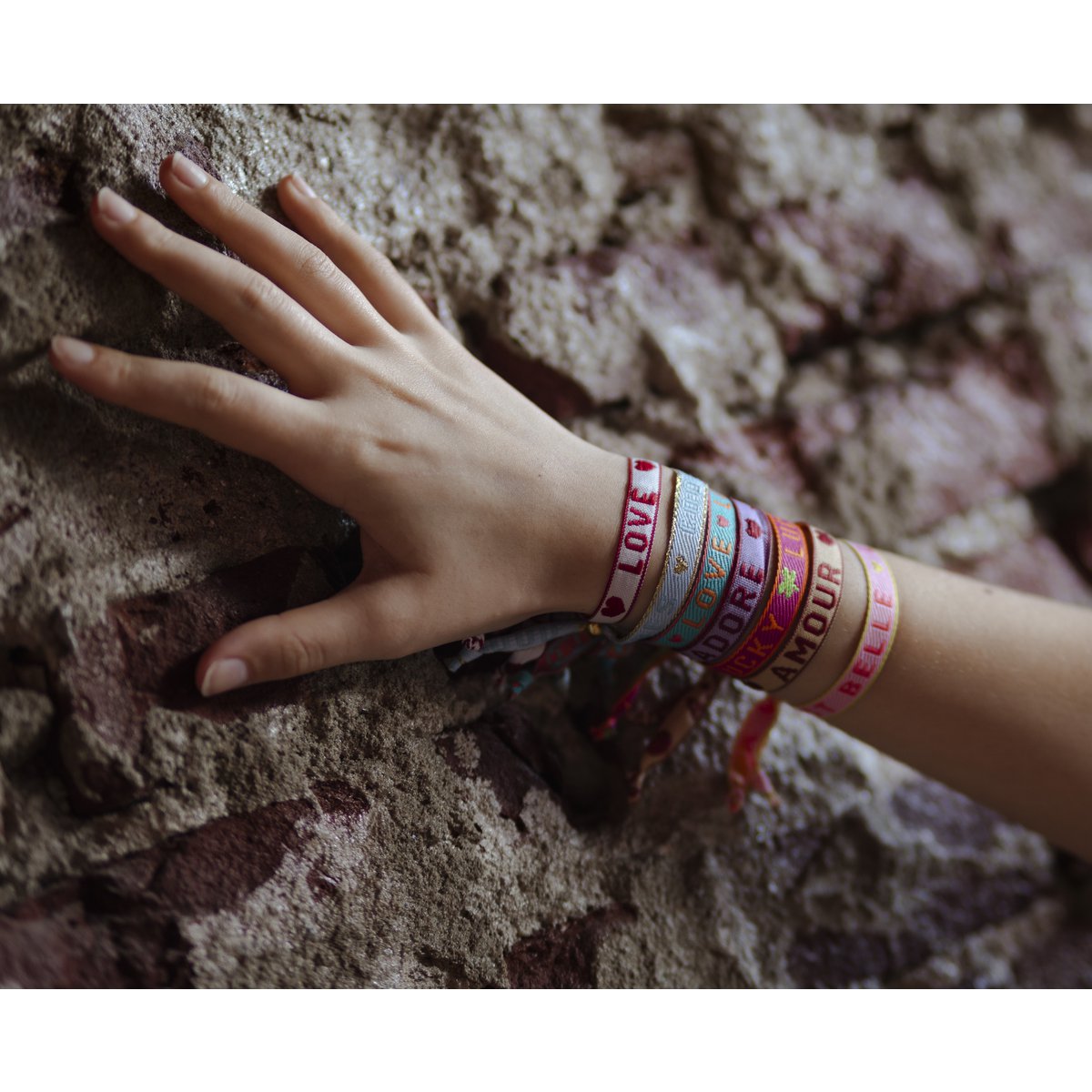 Lint armband Good vibes