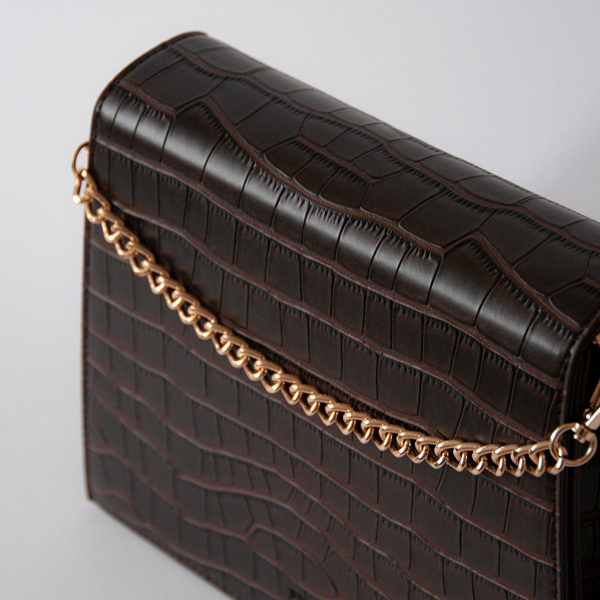 Jeele Croc-Brown Bag