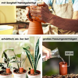 Terracotta Bewässerungshilfe handgefertigt - 330 ml