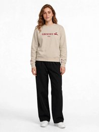 Rundhalsausschnitt aus gebürstetem Fleece